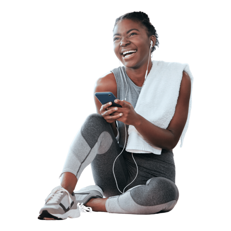 Shaping You Fitness Happy African American Woman Working Out